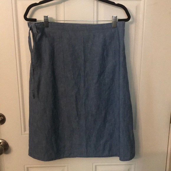 J. Crew Dresses & Skirts - J. Crew Chambray Wrap Skirt